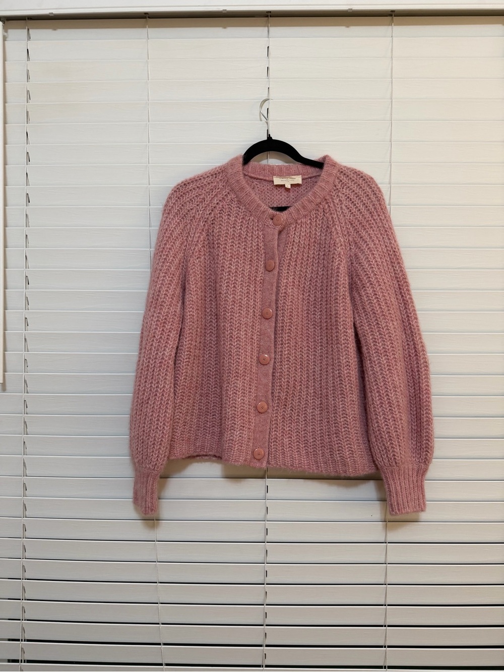 Sezane Emile Rose Pink Chunky Knit Cardigan - Picture 3 of 3